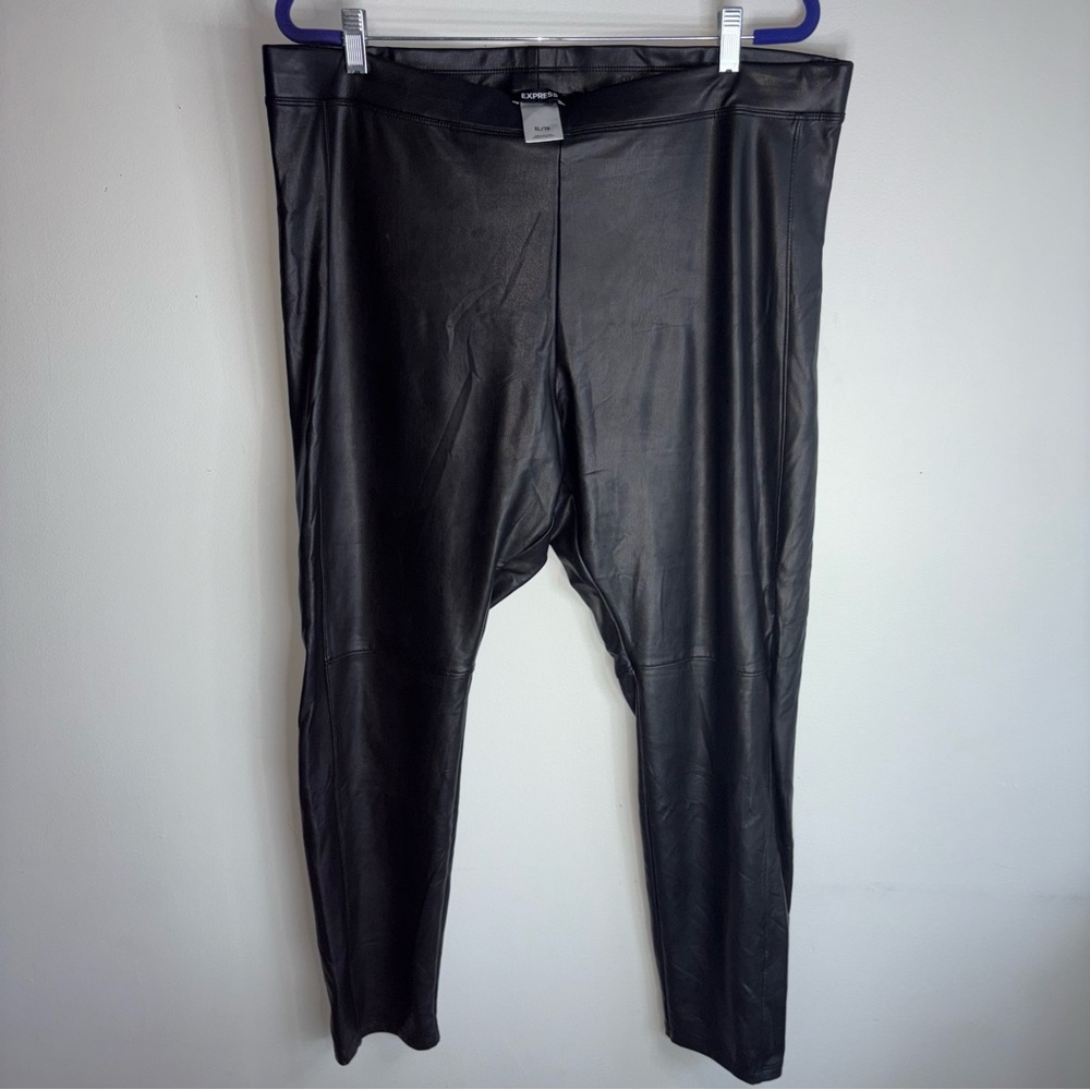 Express Black Faux Leather Pants
